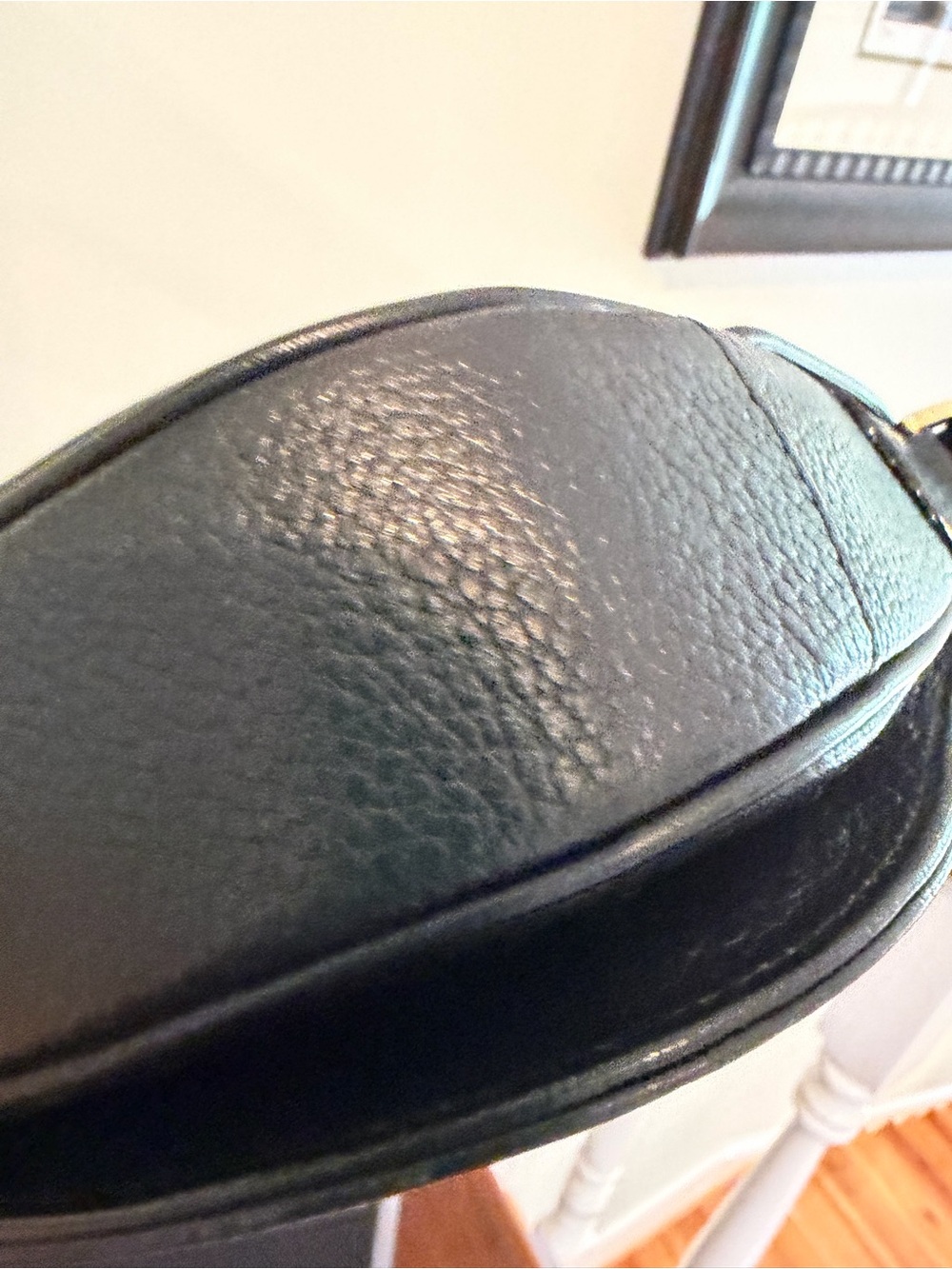 Vintage Burberry London Black Leather Crossbody Bag Nova Check w/ Box Dust Bag - Picture 4 of 15